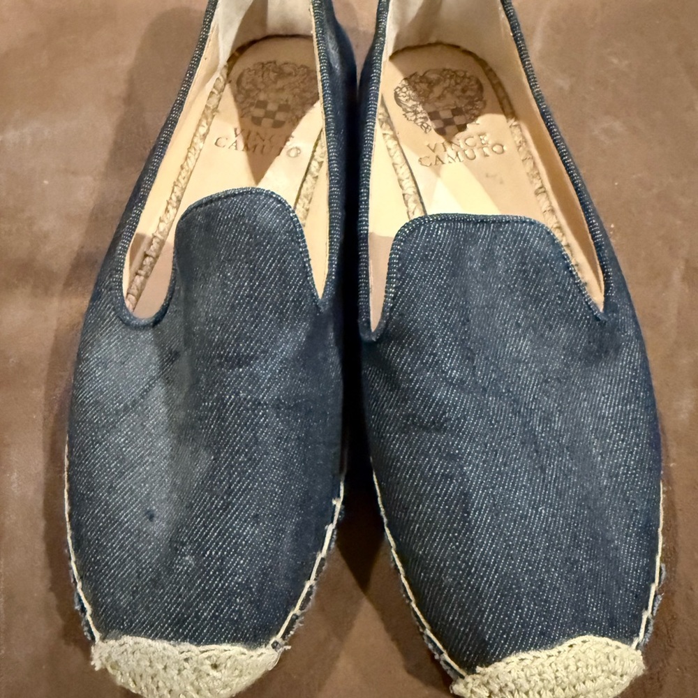 Vince Camuto Navy Denim Slip-On Espadrilles